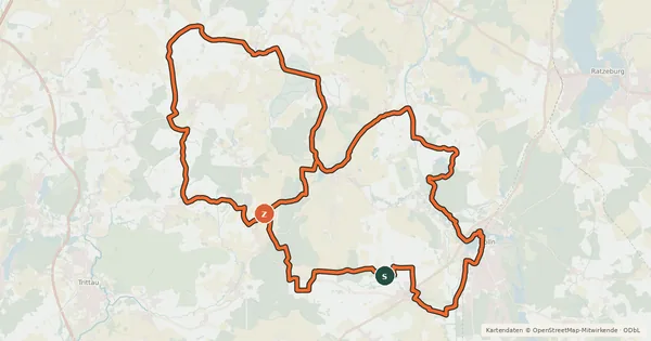 Kartenübersicht der Radroute Mittelaltertour