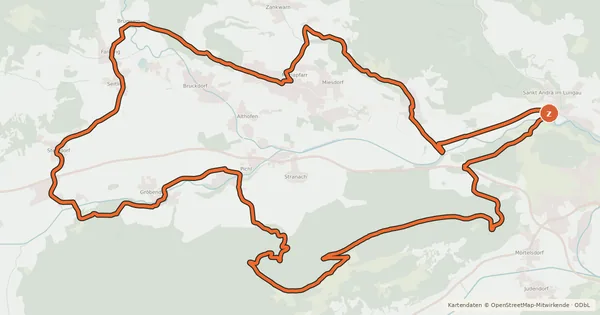 Kartenübersicht der Radroute Mitterberg-Plus-Runde