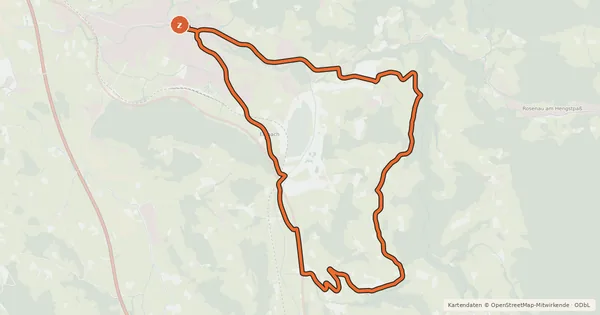 Kartenübersicht der Radroute Mitterwengerrunde