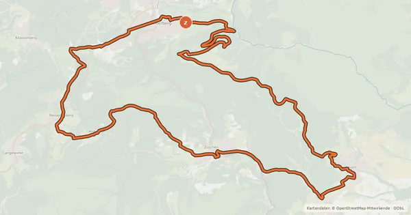Kartenübersicht der Radroute Mollseifen & Hesborner Wald