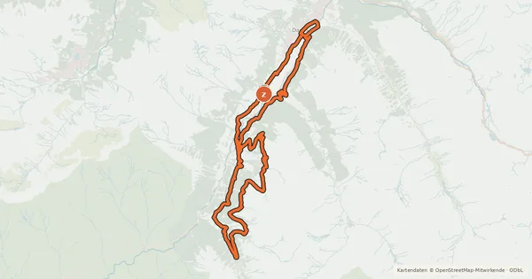 Kartenübersicht der Radroute Monstein