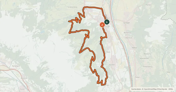 Kartenübersicht der Radroute Montfort Bike