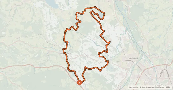 Kartenübersicht der Radroute Moor-Moos-Radweg