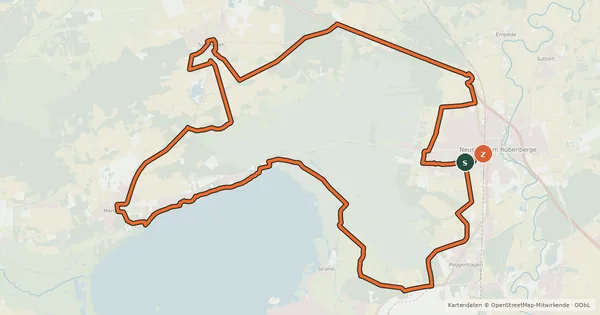 Kartenübersicht der Radroute Moor Route