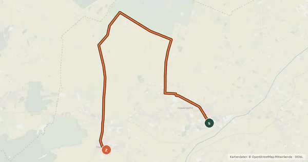 Kartenübersicht der Radroute Moor-Route Radrundtour Stemwede ST 5