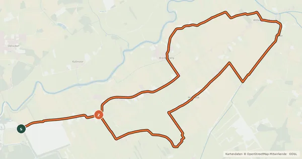 Kartenübersicht der Radroute Moor-Tour