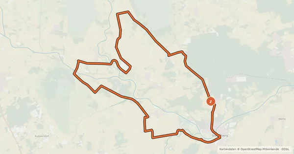 Kartenübersicht der Radroute Moor und Öl