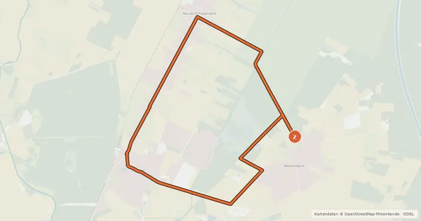 Kartenübersicht der Radroute Moor ZeitReise