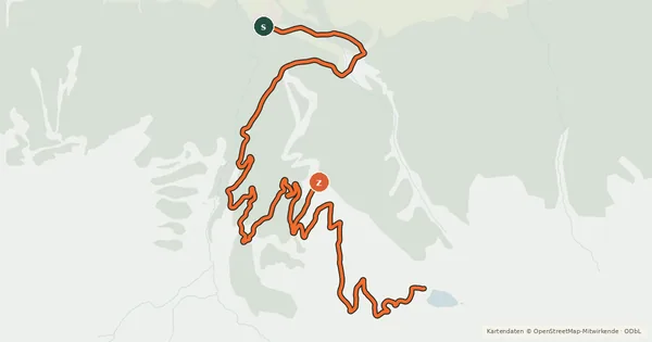 Kartenübersicht der Radroute Mooseralm - Ochsenlacke