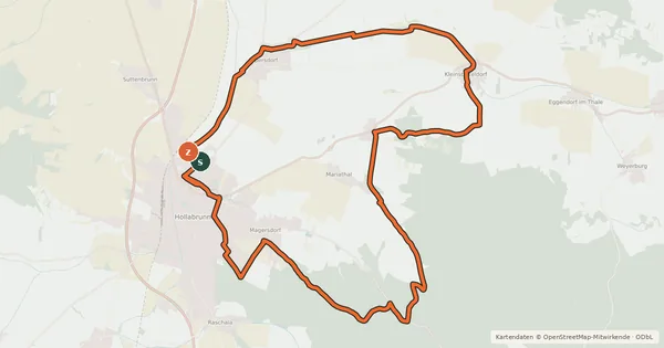 Kartenübersicht der Radroute Mountainbike-Strecke M1