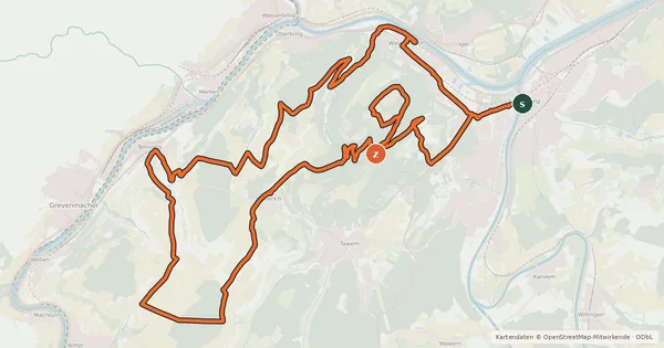 Kartenübersicht der Radroute Mountainbike-Tour 4 "Grana-Tour"