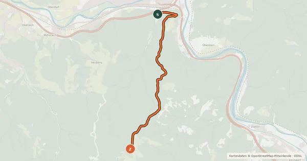 Kartenübersicht der Radroute Mountainbike Tour Hochanger