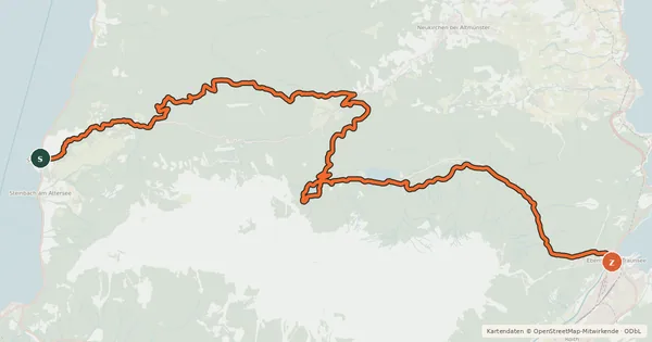 Kartenübersicht der Radroute MTB
