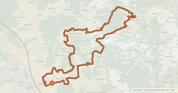 Kartenübersicht der Radroute MTB 2 Altenberg - Kälberberg