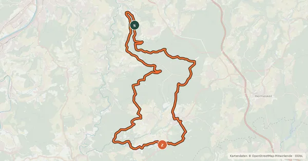 Kartenübersicht der Radroute MTB 2 (schwarz) "Berg- und Talsperren-Tour"