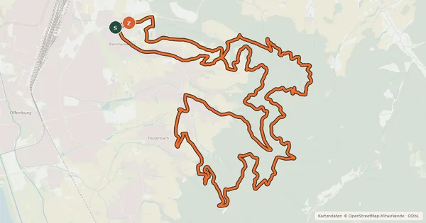 Kartenübersicht der Radroute MTB 27 Km Bike-Challenge