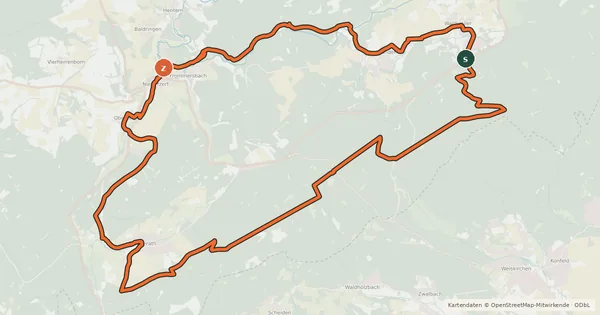 Kartenübersicht der Radroute MTB 3