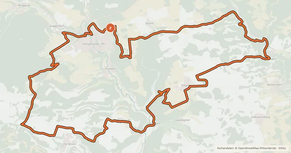 Kartenübersicht der Radroute MTB 3 Matzenstein