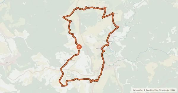 Kartenübersicht der Radroute MTB 4 - Tour der schönen Aussichten