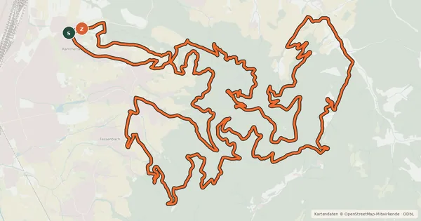 Kartenübersicht der Radroute MTB 42 Km Bike-Challenge