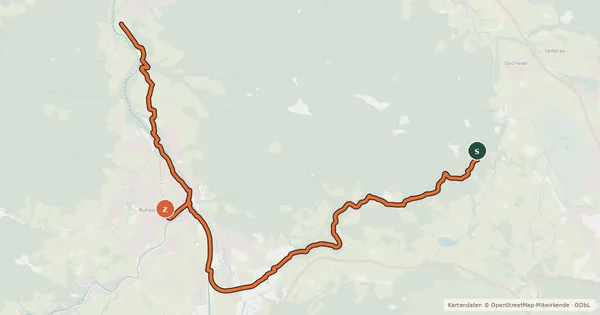 Kartenübersicht der Radroute MTB 76 Zinnkopf-Umrundung