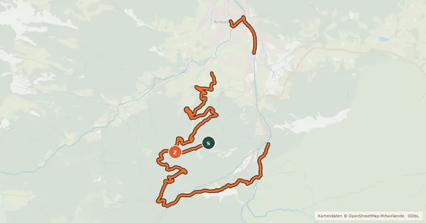 Kartenübersicht der Radroute MTB 80 Unternberg Runde