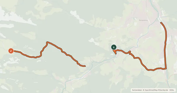 Kartenübersicht der Radroute MTB 82 Thoraualm
