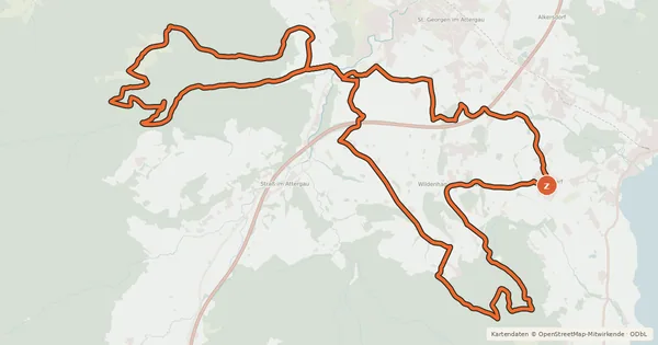 Kartenübersicht der Radroute MTB Abtsdorf-Kronberg-Lichtenberg-Abtsdorf