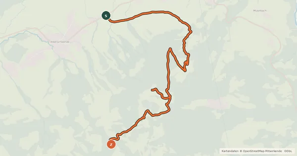 Kartenübersicht der Radroute MTB Alberschwende-Brüggelekopf (über Tannen)-Lorenapass