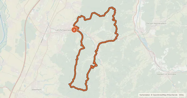 Kartenübersicht der Radroute MTB Berg und Tal-Tour