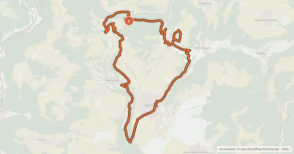 Kartenübersicht der Radroute MTB Berg- und Tal-Tour