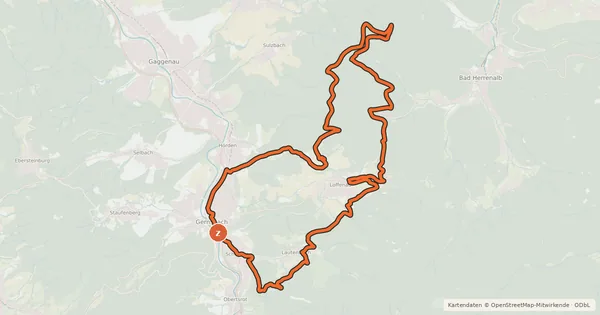 Kartenübersicht der Radroute MTB Bernstein-Tour