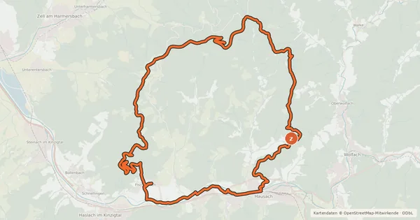 Kartenübersicht der Radroute MTB Brandenkopf-Tour