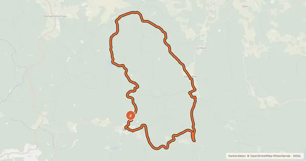 Kartenübersicht der Radroute MTB Dürnberg-Strecke