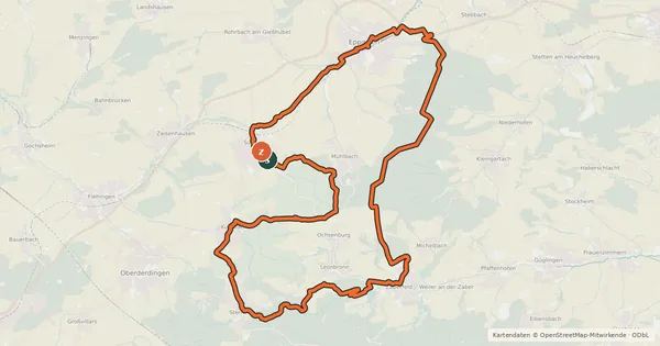 Kartenübersicht der Radroute MTB Ehmetskinge (Tour 4)