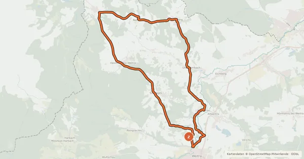 Kartenübersicht der Radroute MTB Europa-Strecke