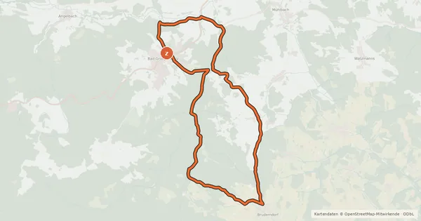 Kartenübersicht der Radroute MTB Fassldorf-Strecke