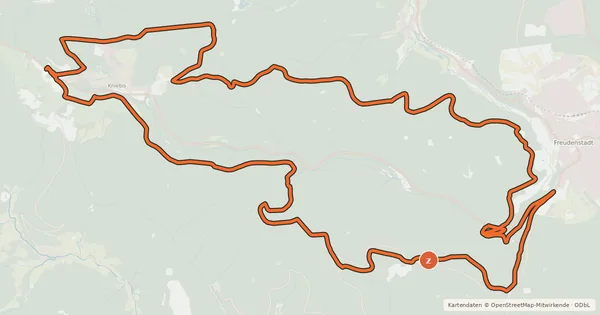 Kartenübersicht der Radroute MTB Finkenberg-Tour