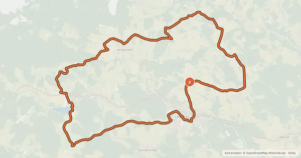 Kartenübersicht der Radroute MTB Frauenwieserteich Tour
