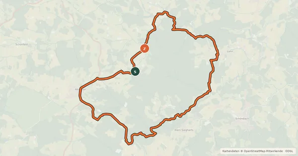 Kartenübersicht der Radroute MTB Fuchsenhofweg
