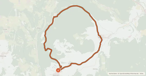 Kartenübersicht der Radroute MTB Großer Berg-Strecke