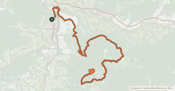 Kartenübersicht der Radroute MTB Gründeck