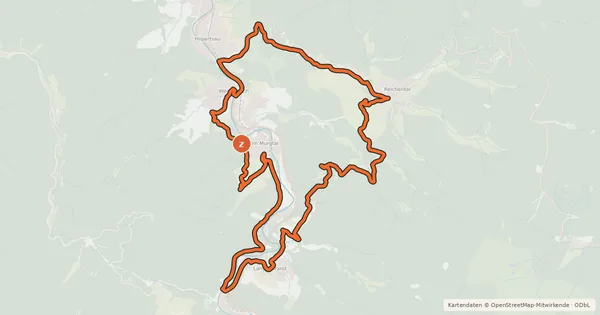 Kartenübersicht der Radroute MTB Heuhütten-Tour