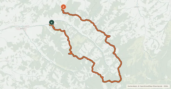 Kartenübersicht der Radroute MTB Hochänzi