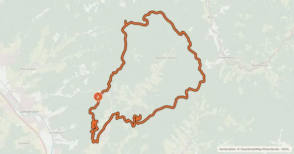 Kartenübersicht der Radroute MTB Höhenweg rund um Nordrach