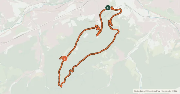 Kartenübersicht der Radroute MTB in Hagen Route 1 (blau)