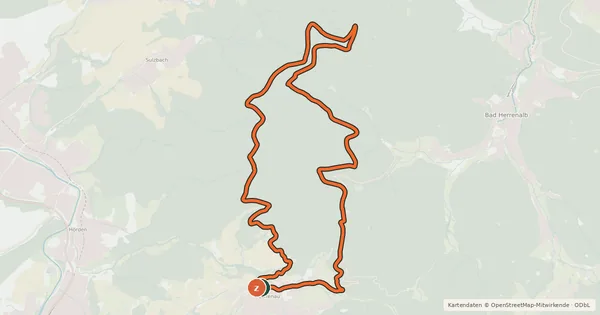 Kartenübersicht der Radroute MTB Kleine Bernsteinrunde