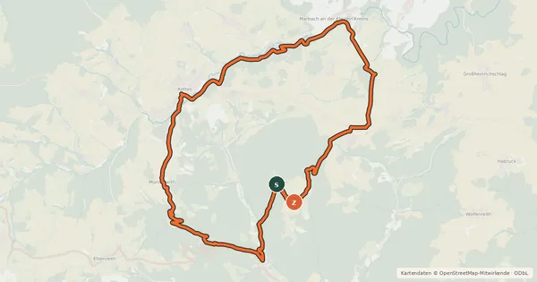Kartenübersicht der Radroute MTB Kleines Kremstal-Strecke