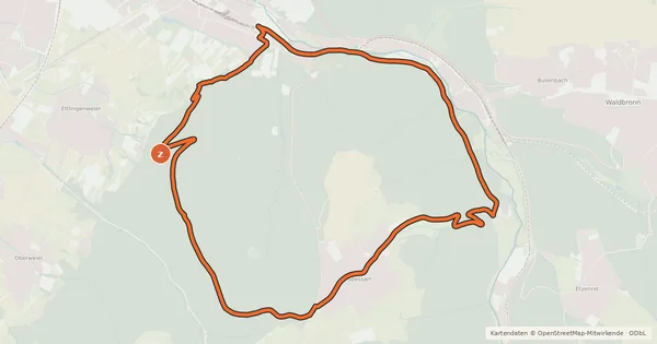 Kartenübersicht der Radroute MTB Kreuzelberg Runde 1