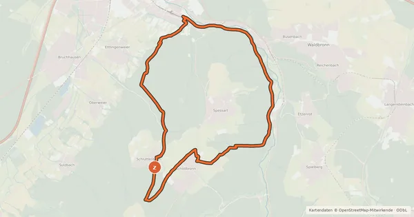 Kartenübersicht der Radroute MTB Kreuzelberg Runde 2